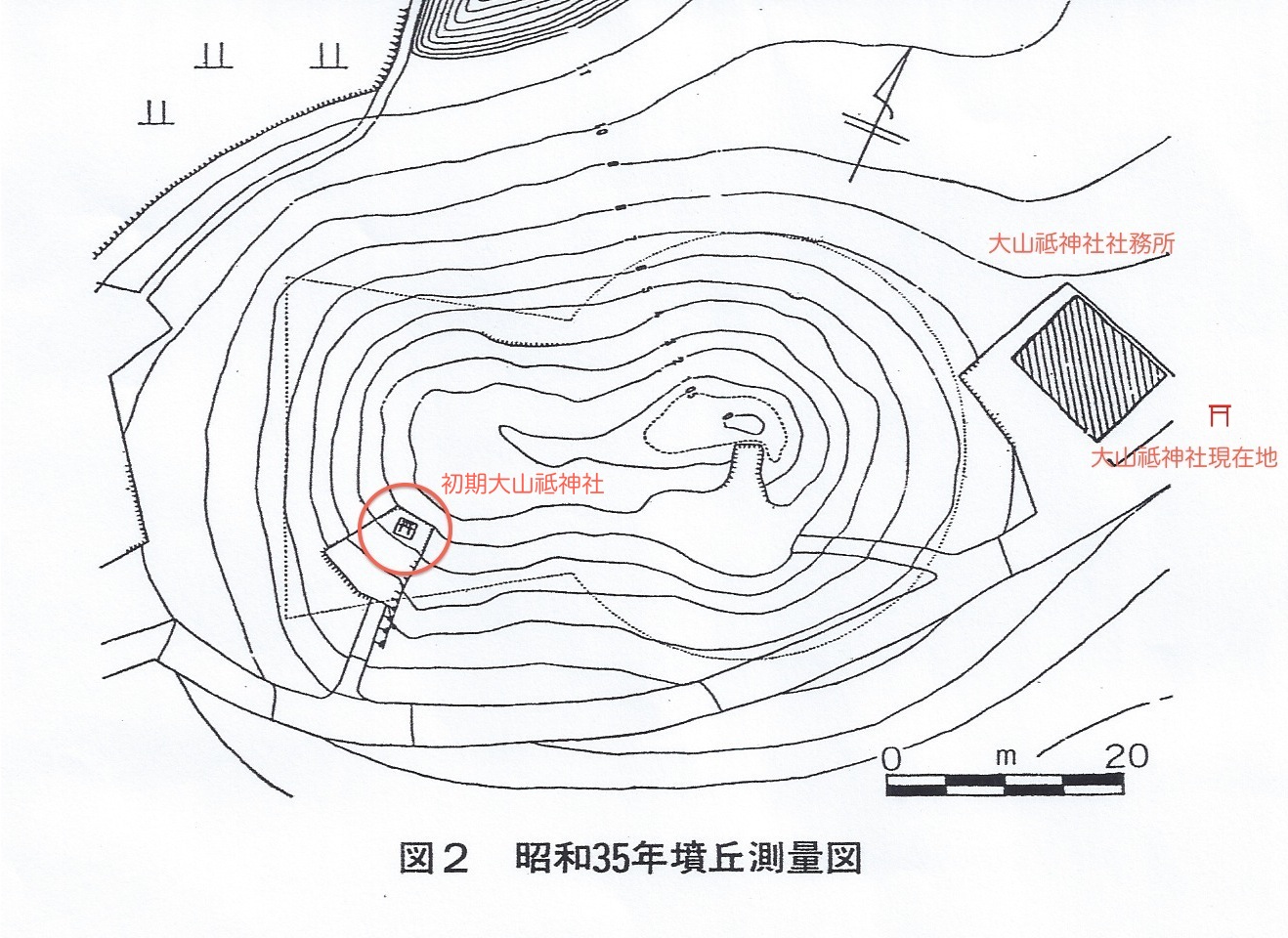 昭和３５年墳丘測量図